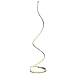 Brightech Allure 37' LED Spiral Floor Lamp Dimmable, Unique Curved Design for Offices & Living Rooms Platinum