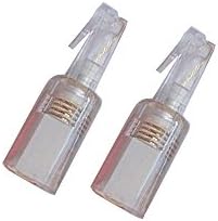 Telephone Cord Detangler,Glian 2Pack White 360°Rotatable Twist Stop RJ11 4P4C Phone Cord Tangle Free Landline Phone Cable Untangler Accessory
