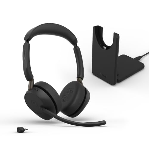 Jabra Evolve3 65 kabelloses Bluetooth-Headset mit Mikrofon, MS Teams, USB-C