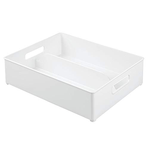 iDesign Plastic Fridge and Freezer Divided Storage Organizer Bin With