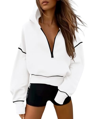 PRETTYGARDEN Women's Cropped Hoodie Sweatshirt