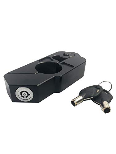 Beasteel Universal Aluminum CNC Motorcycle Grip Lock by Secure Your Motorcycle/Bike/ATV/Moped/Scooter Locks Your Grip/Brake/Throttle/Handlebar Under 5 Seconds! (Black/Orange/Red/Silver/Blue)