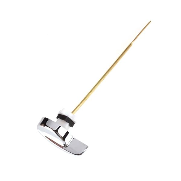 SODIAL(R) Side Mount Toilet Tank Flush Lever Handle for Toilets Yellow silver - Image 3