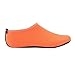 SHOESKISS Barefoot Water Skin Shoes Aqua Socks for Beach Swim Surf Yoga Exercise (2. M(W:6.5-7.5, M:5.5-6.5), Orange)