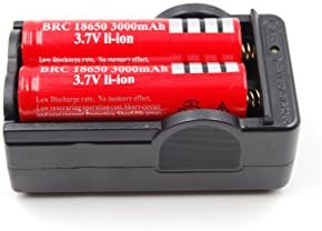 2 x 18650 3000mAh 3.7V Rechargeable Battery + Charger