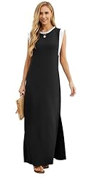 GRECERELLE Womens Summer Crew Neck Casual Loose