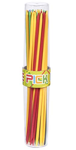 Point Games Hi-Q Jumbo Pick Up Sticks Game: 41 Brightly Colored Plastic 9.5" Pick up Sticks in Storage Can, for All Ages! - Thumbnail 5