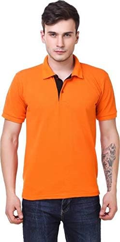 Stardom Men's Half Sleeve Polo Neck Solid Cotton Tshirt