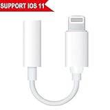 Lightning Jack Adapter， Headphone Jack Adapter Lightning Connector to 3.5mm AUX Audio Jack Earphone Extender Jack Stereo for iPhone X/10 iPhone 8/8Plus iPhone 7/7Plus Support IOS 11