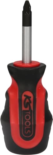 SK Hand Tool KS TOOLS ERGOTORQUEplus Screwdriver for Screws PZ, PZ2, Stubby, on Hang tag, Clear