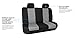 FH Group Flat Cloth Seat Covers Front Seat and Solid Rear Bench Full Set with Gift - Universal Fit for Cars, Trucks & SUVs (Gray/Black)