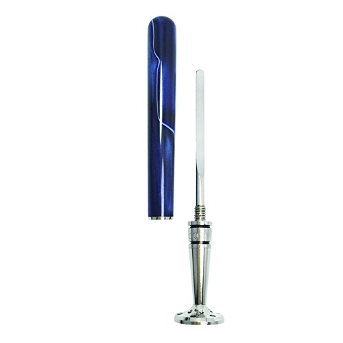 FULUSHOU 2 In 1 Club Type Tobacco Pipe Metal Pressure Bar Cleaning Tool Blue Acrylic Color , Baseball Bar Type