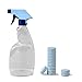 Liecho Multifunctional Effervescent Spray Cleaner Set with Bottle for Car Auto Windshield Washer Fluids Glass Cleaner Tablets Detergent(12pcs with Bottle)