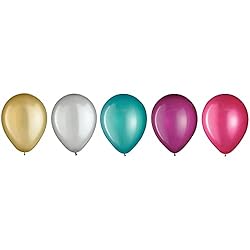 Assorted Colorful Confetti Latex Balloons - 5