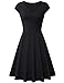 Lotusmile Graduation Dress, Women Sexy Cocktail Vintage Business Affordable Dress,Large All Black