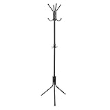 Water-chestnut Coat Rack, Stainless Steel Hat Hanger, Modern Designed Metal Base Tree Stand Holder Hooks Hanging Jacket Hat Umbrella Bags Scarves Towels (White)