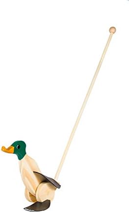 wooden duck toy on a stick