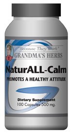 NaturAll Calm -Herbal Remedy Formulated with St. Johns Wort for Anxiety & Depression - 100 Capsules