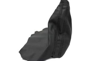 KAR DESIGNERS Fits 2008-2016 Subaru Impreza WRX STI Real Black Leather E-Brake Boot (Skin Only)