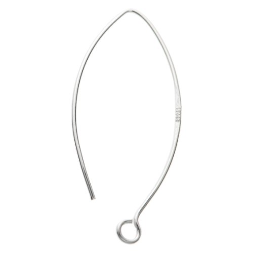 Dreambell 2 pcs 925 Sterling Silver Earwires French Hook Dangle Earring Connector 41mm