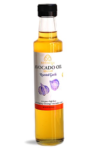 Roasted Garlic Infused Avocado Oil 8 oz, Cold Pressed, Keto/Paleo Cooking Oil, NON-GMO, Made in USA