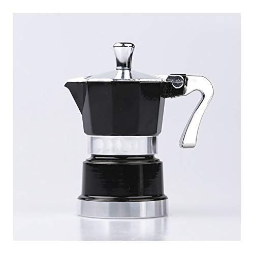 DYB Espressokocher Mini-Kochplatten-Kaffeemaschine Home Moka Pot Coffee Pot 55ml Büro Machen Kaffeegerät (Color : Black)
