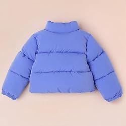 Amazon Essentials Girls' Cropped Full-Zip Puffer