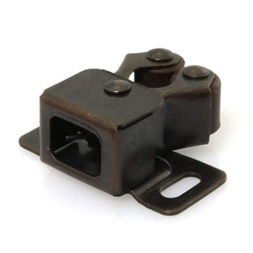 Magic&shell 10PCS Double Roller Catch Ball Latch with M3.5x16 Screw for Cupboard Cabinet Door Furniture Hardware Copper Tone