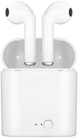 MKSC Enterprises Mini Wireless in-Ear Design Headset with Bluetooth V4.2,Rechargeable Battery,Perfect Sound Quality, Sweat Proof Compatible with All Smartphone Device - White