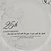 Roman 25th Wedding Anniversary Plate – 2-Piece Set with Decorative Plate and Stand, Elegant Silver Gift for Couples