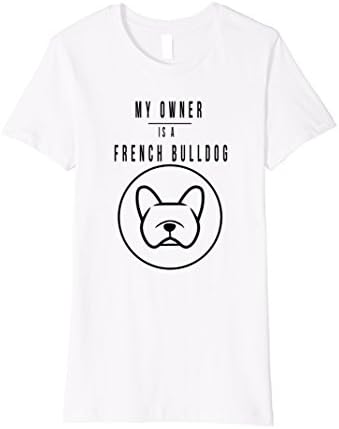 Womens French Bulldog T Shirt Medium White