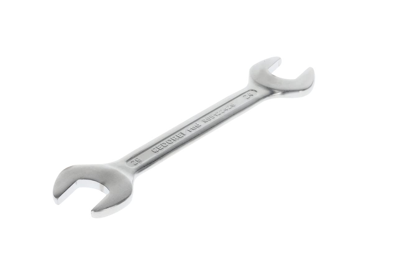 GEDORE red Double open-end spanner, SW 24+26 mm, Metric, Short, Spanner, Open-end spanner, 245 mm long, R05122426