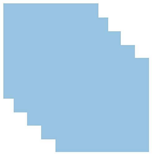 Siser EasyWeed Heat Transfer Vinyl HTV for T-Shirts 12 x 12 Inches 5 Precut Sheets (Pale Blue)