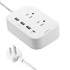 JOTO 2 Outlet Surge Protector Power Strip with USB Smart Charger (4 Port,5V 7.4A),with Type C Charging Port, 6.6ft Long…