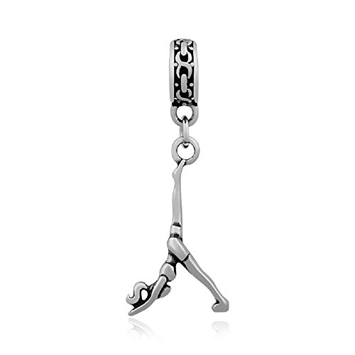 European Sister Charm Spacer Bead - Fits Pandora, Chamilia Snake Chain Bracelets, Zinc Alloy - View #8