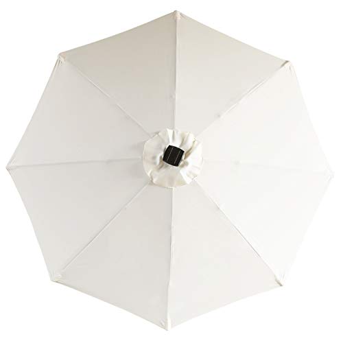 ABCCANOPY 273cm Sonnenschirm im Freien Wasserabweisende Bespannung -Gartenschirm Marktschirm,Hellbeige – Bild 6