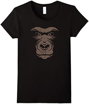 Womens Silverback Gorilla Graphic T-shirt XL Black