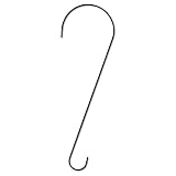 Gray Bunny Metal Tree Branch Hook, 23 Inch Long, Black, Premium Extra Thick 1/5 Inch Diameter Rust Resistant Steel S-Hooks for Bird Feeders and Baths, Planters, and More - Outdoor or Indoor Use
