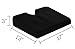 ZIRAKI Wedge Seat Cushion Pillow Support - Coccyx Orthopedic Foam Wellness Comfort Pillow for Back Pain Relief, Sciatica and Tailbone Pain - Ideal Gift for Home Office Car or Chair Black Non-Slip