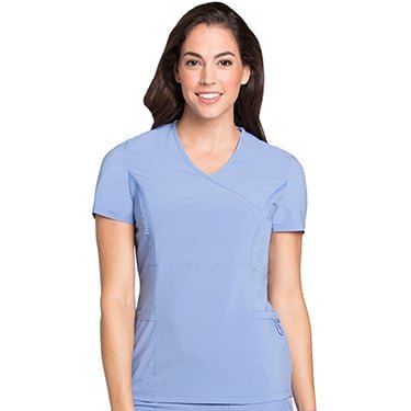 Lynx Womens Mock Wrap Fierce Tunic Solid Scrub Top Desertcart