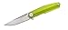 Real Steel RSK G3 Light liner lock folding knife flipper flat grind blade puukko (Fruit Green)