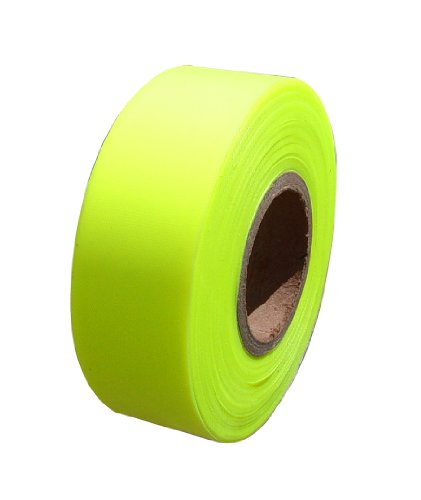 Bon 84-769 150-Feet by 1-3/16-Inch 4-Mil High Visibility Flagging Tape, Fluorescent Lime Green, 12-Pack - Thumbnail 2
