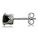 1/2ct Black Diamond Stud Earrings in 10k White Gold