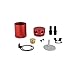 Mishimoto MMBCC-MSTWO-RD Baffled Oil Catch Can (Compact, 2-Port, Red)