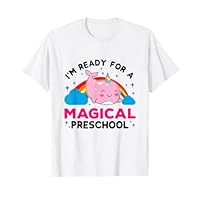 Magical Preschool Girls First Day of School Narwhal Unicorn T-Shirt