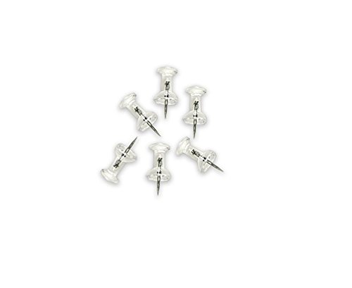 Bi-Office Bi-Silque PI0326 200 Transparent Push Pin