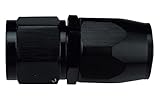Straight -12AN Swivel Hose End Flare Steel Braided Black 12 AN, 9010-12B