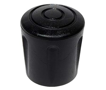ajile Imported Round Ferrule Bush Tip Shoes for Chair Tubular Furniture Walking Stick in Black Rubber for 1 Inch (25 mm) Diameter Tubes - 4 Pieces - EVS125x4