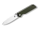 QSP EDC Folding Pocket Knfe, 440C Blade, 4" G10 handle, Left and Right Handed Thumb Stub Opening, Smooth Liner Lock with Copper Washes, QSP Parrot