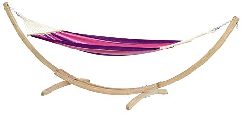 AMAZONAS Hängemattenset Starset Candy Hängematte inkl. hochwertigem Gestell aus FSC Fichtenholz buntgestreift